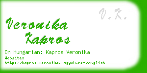 veronika kapros business card